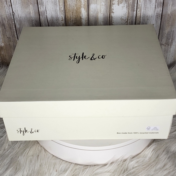 Style & Co Laurellee Lace-Up Dress Booties Black - Picture 9 of 10